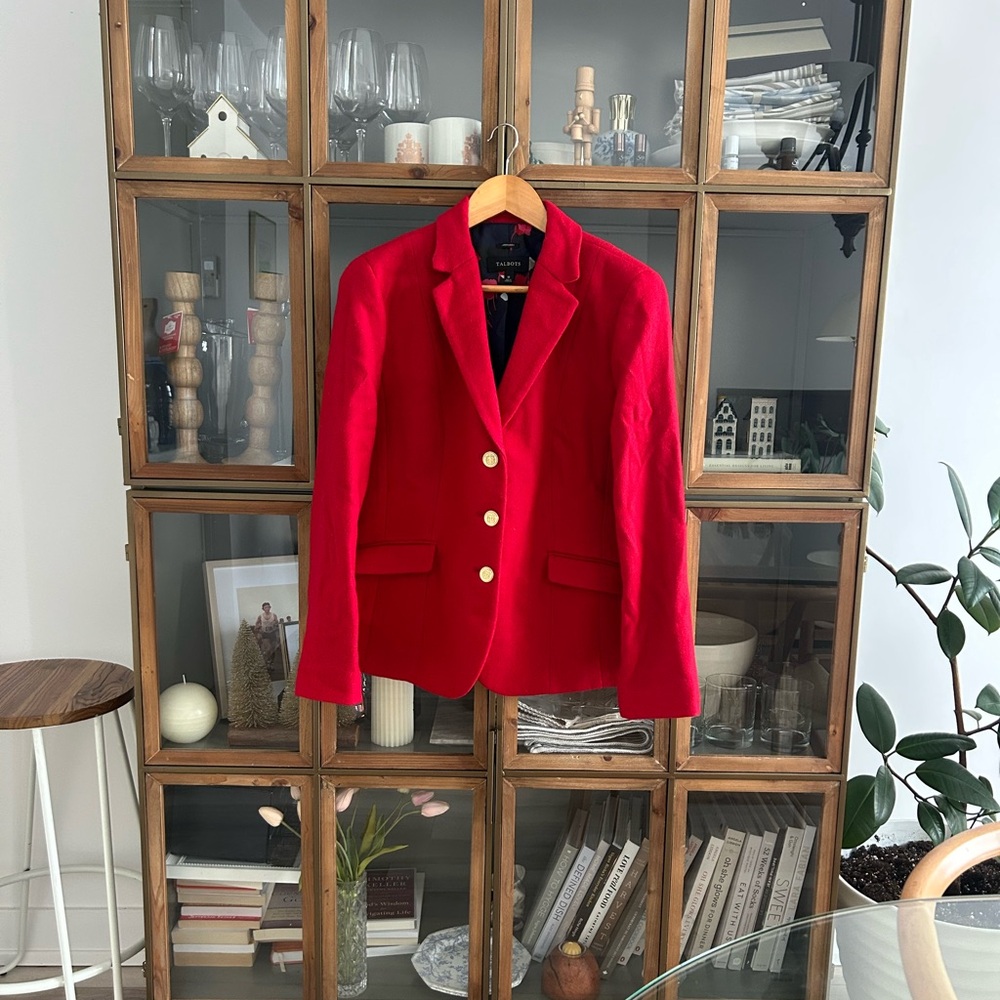 Talbots Wool Blazer with Gold Buttons
